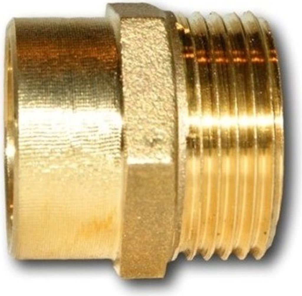 Nypel Für Kupferrohr Cu 15 Gewindet 1/2" Lötzungskupplung Aus Messing