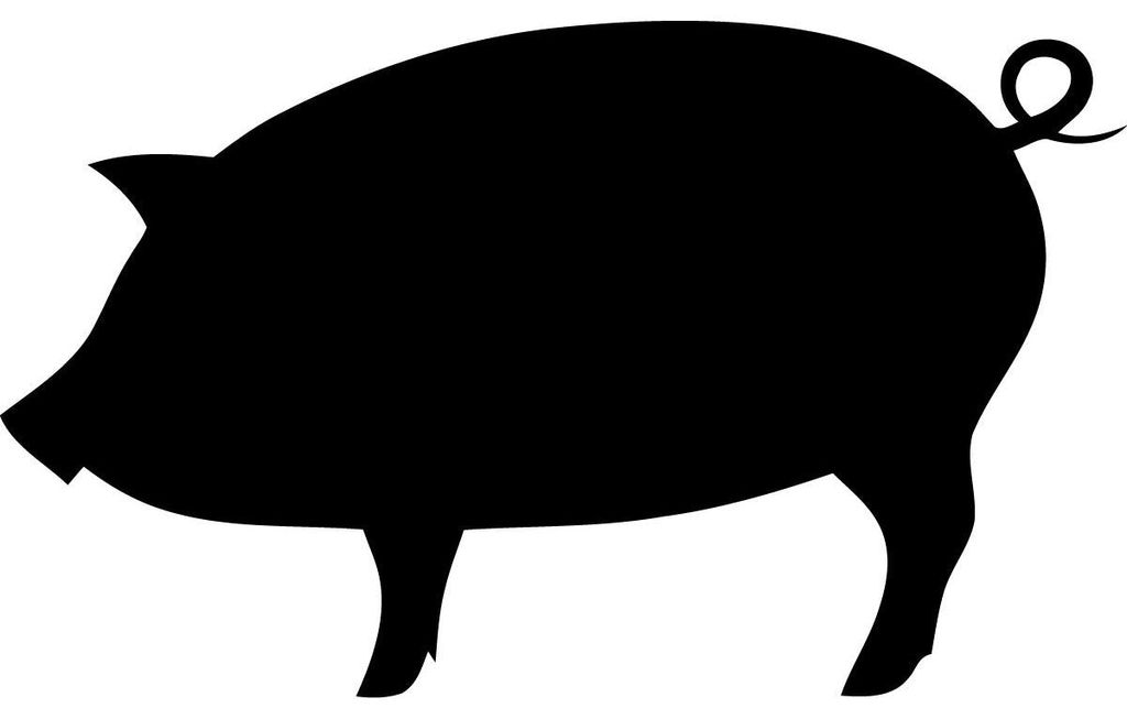 Kreidetafel-Aufkleber – abwischbare, selbstklebende Wandaufkleber – Schwein – 25 x 40 cm