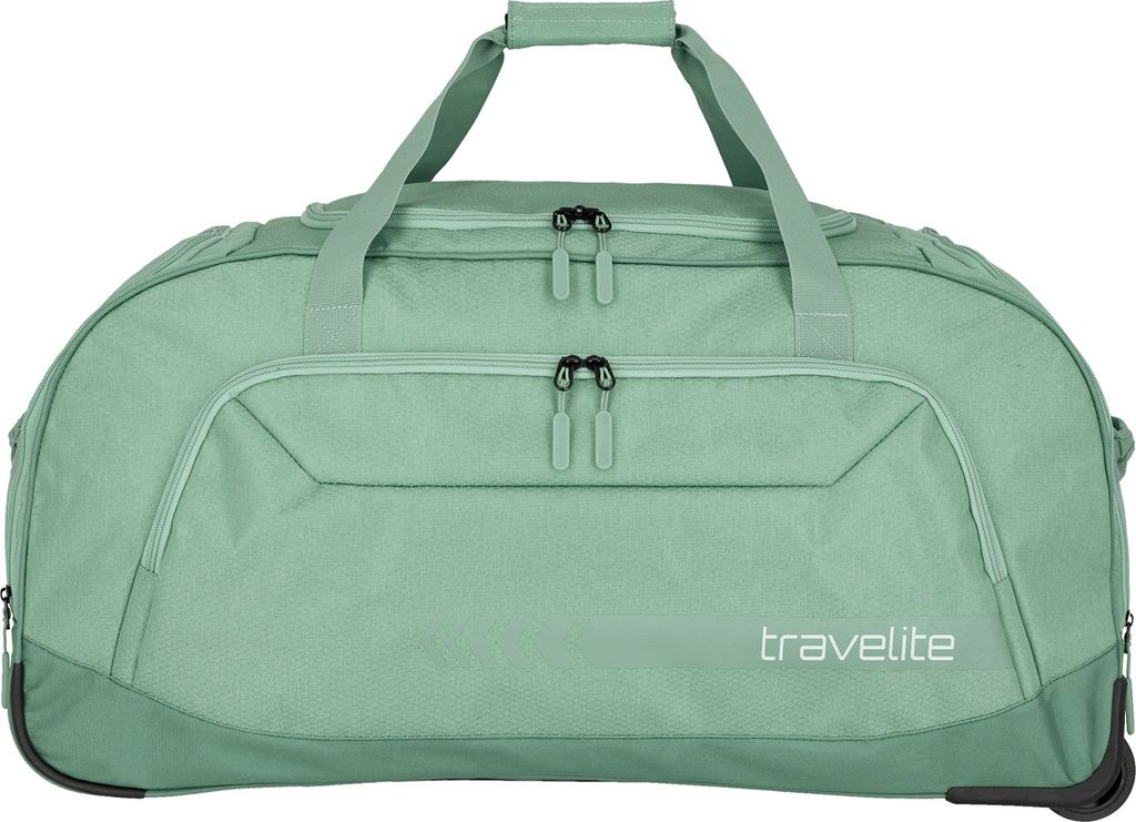 A studio shot of a duffel bag.