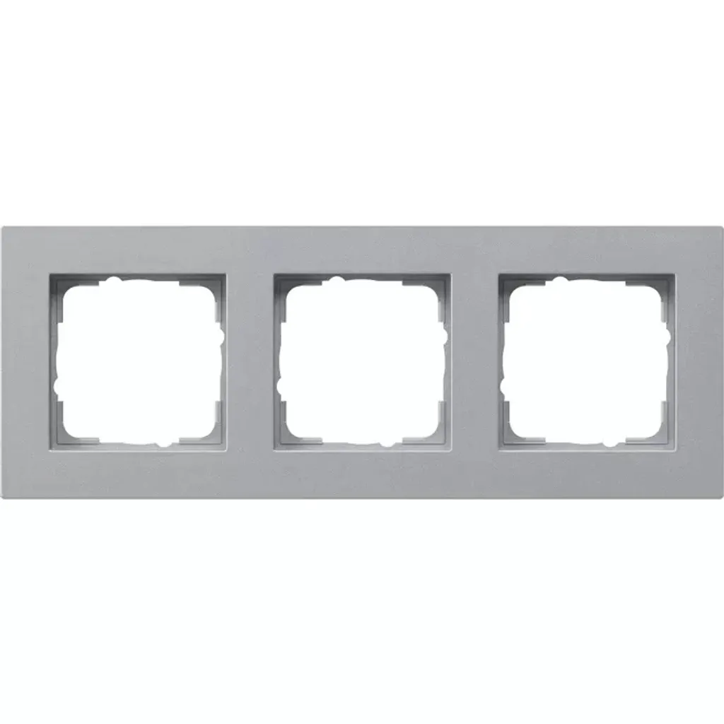 Cadre 3 postes plat Gira 0213255 E2 en métal Aluminium haute qualité