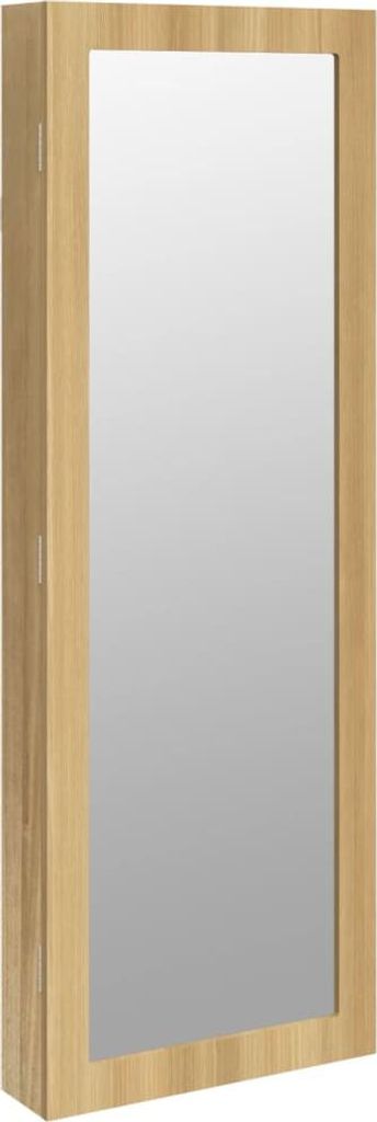 vidaXL Nástenná šperkovnica so zrkadlom 37,5x10x106 cm Obrázok produktu 