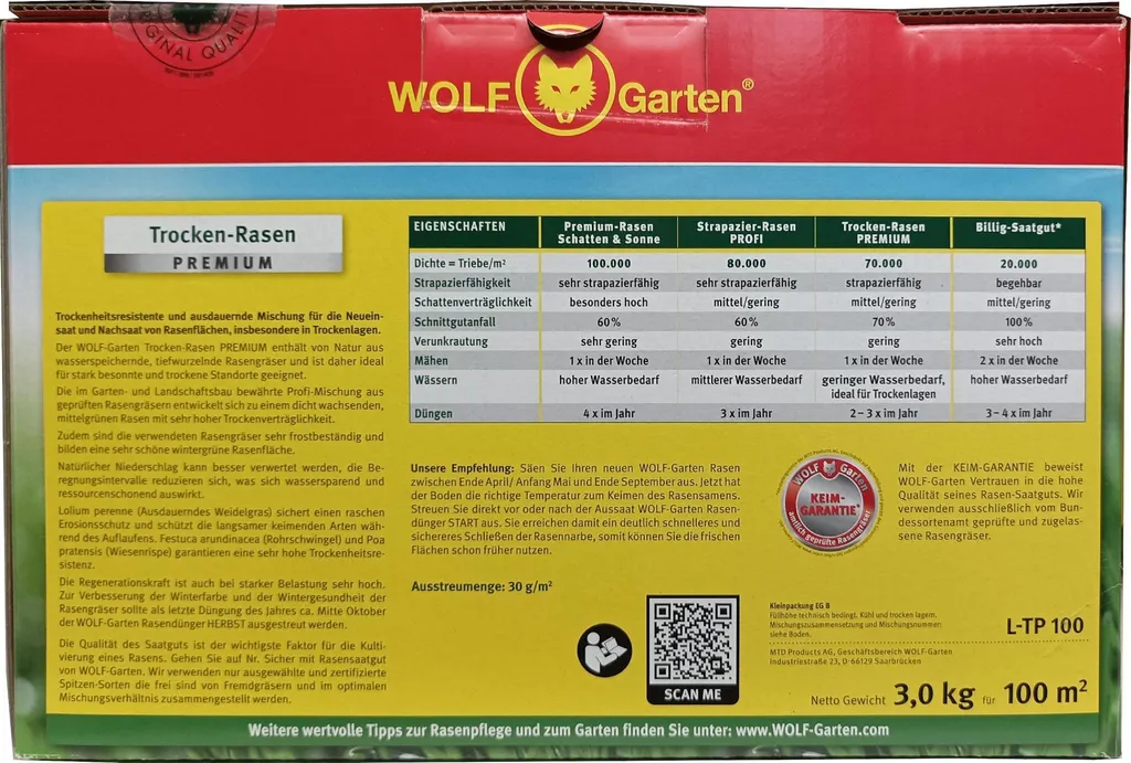 Lame 3824641 WOLF-Garten robuste pour aération de pelouse et mousse - 2