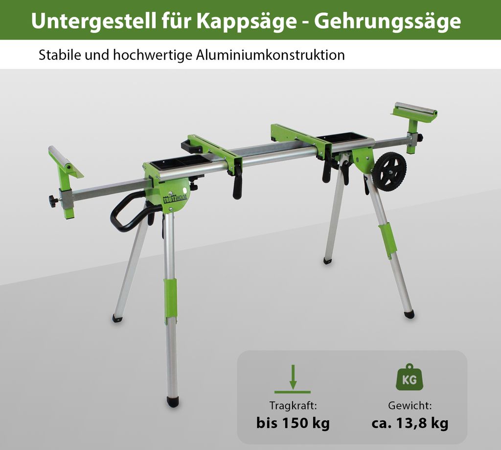 Untergestell für Kappsägen Gehrungssägen Kappzugsägen mobil Produktbild 2