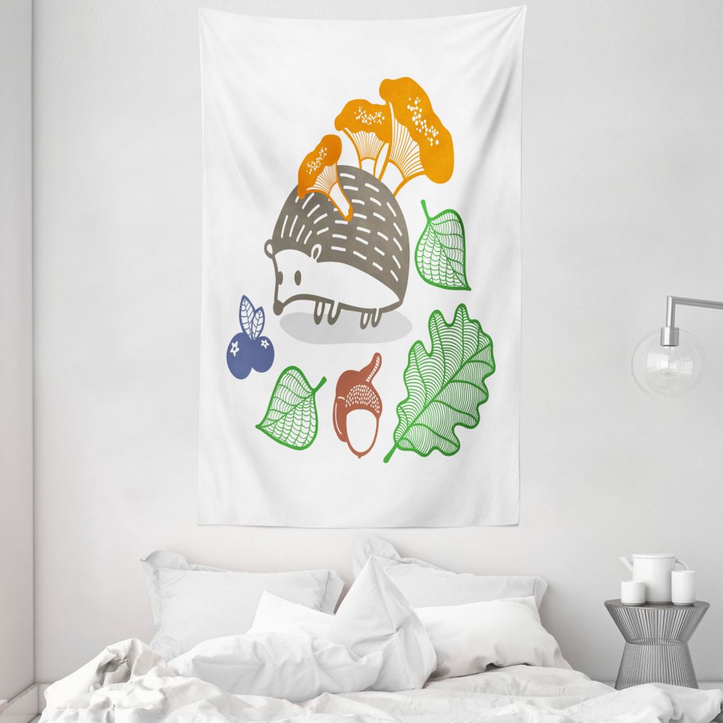 ABAKUHAUS Igel Wandteppich und Tagesdecke, Bunte Tiernahrung aus Weiches Mikrofaser Stoff Waschbar ohne Verblassen Digitaldruck, 140 x 230 cm, Mehr...