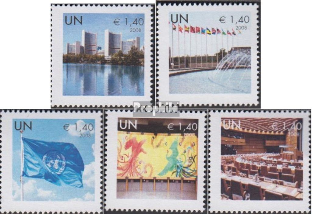 Briefmarken UNO - Wien 2008 Mi 550-554 (kompl.Ausg.) postfrisch Grußmarken