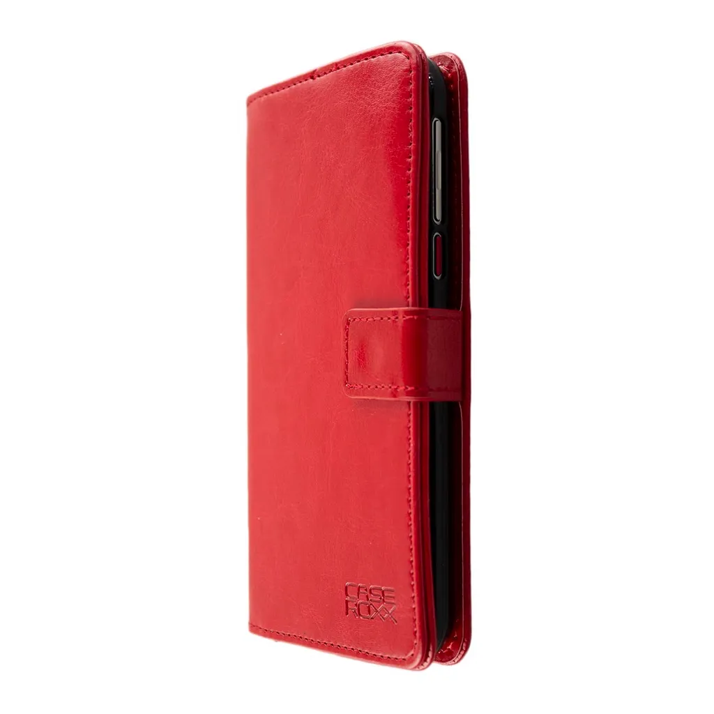 Caseroxx Custodia A Libro In Ecopelle Rossa Per Cubot Quest Lite, Con Porta Carte E Supporto Integrato - 2