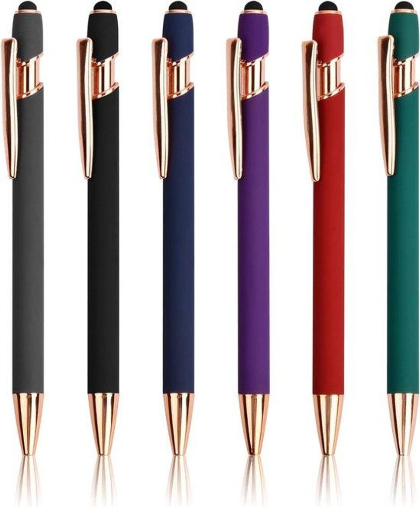 6-pack Touch Pen 2-in-1 Stylus Pen für Tablets und Smartphones - Multicolor