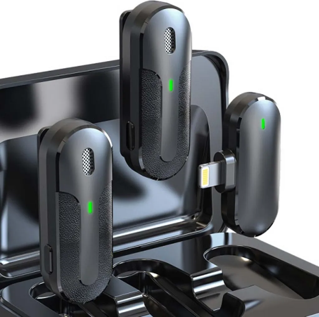 Double Micro sans Fil Devia ENC Lightning Noir pour iPhone et iPad - 5
