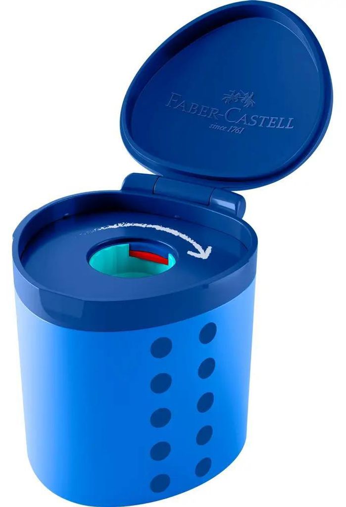 Faber-Castell 181790, Manueller Bleistiftspitzer, Blau, Produktbild 