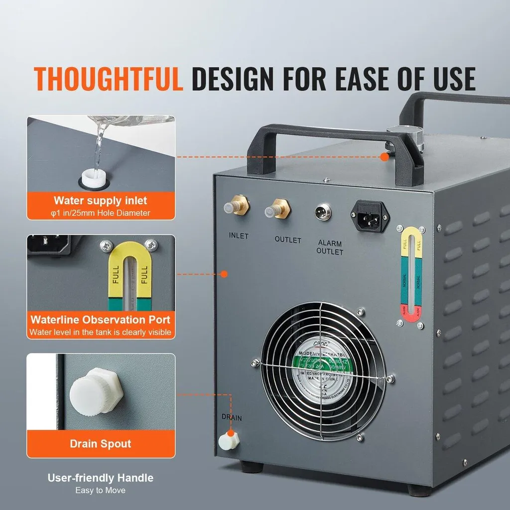 Chiller industriel CW-3000PRO 12L haute performance débit 18L/min max