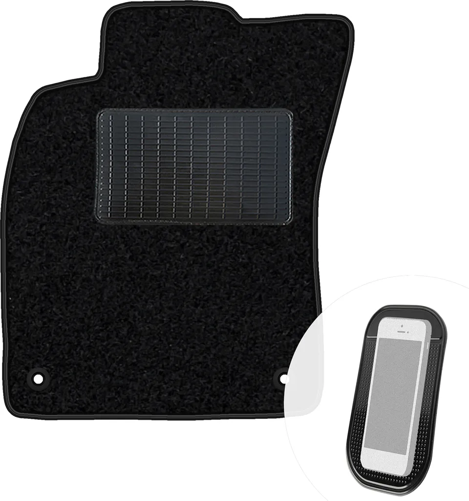 moto-MOLTICO tappetino conducente auto velours lato conducente tappetini auto nero tappetino conducente 1 pezzo adatto per Audi A6 C6 2004-2006