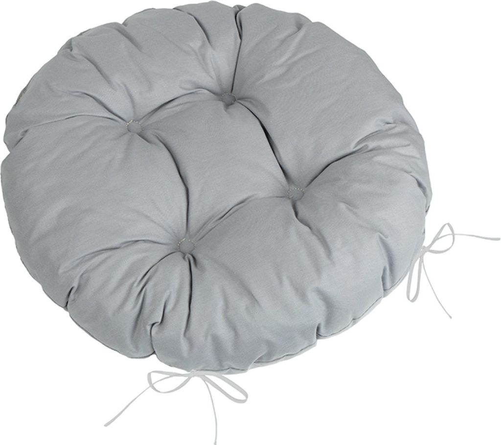 Sitzkissen Adela rund gesteppt - Durchmesser 40 cm - Grau Produktbild 