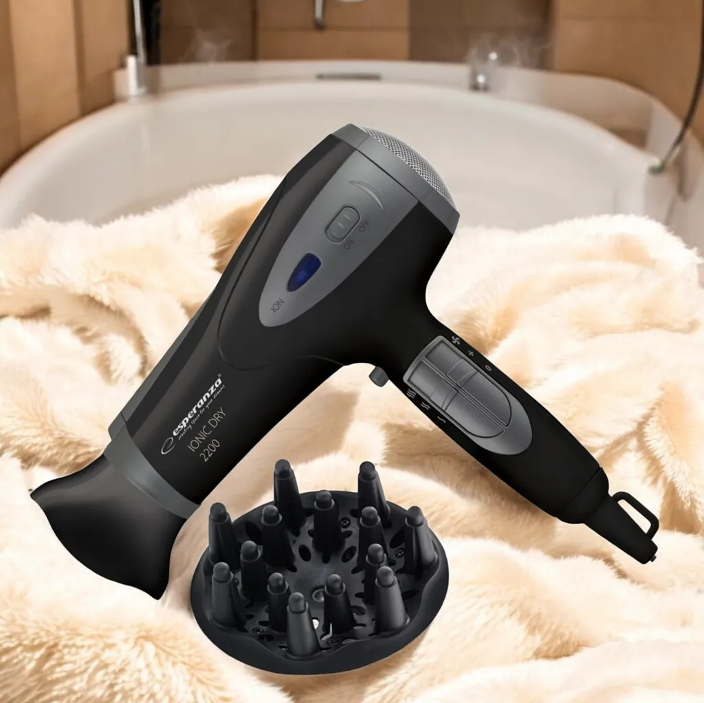 Sèche-cheveux noir ESPERANZA EBH005K idéal pour brushing rapide matin - 6