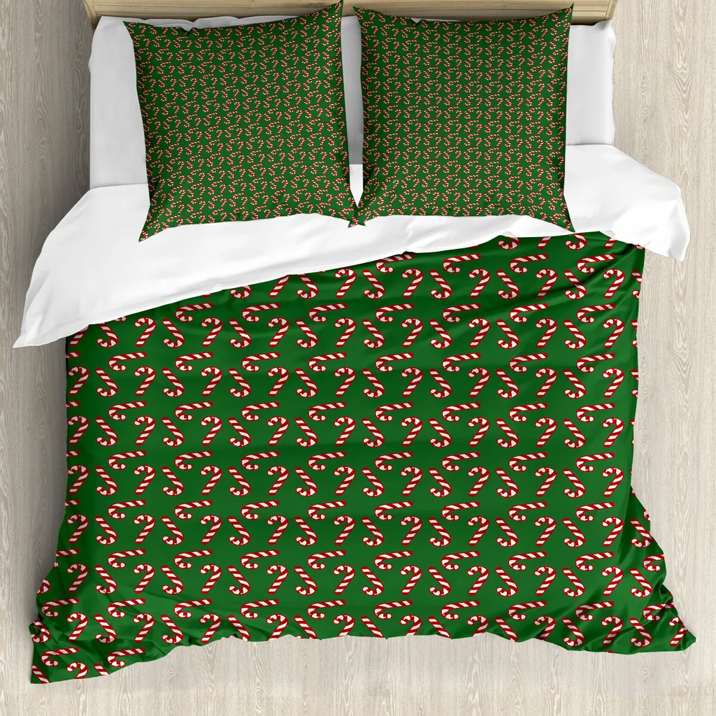 ABAKUHAUS Copripiumino Anallergico 200x200 Natale Bastoncini