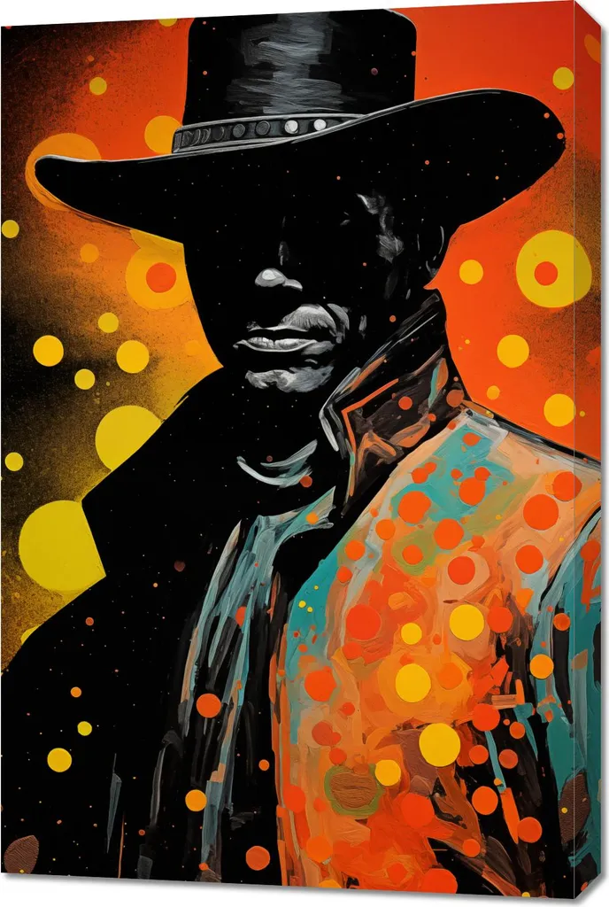 Affiche Cowboy de l'Univers 60x90 cm - Poster Grand Format Style Rétro