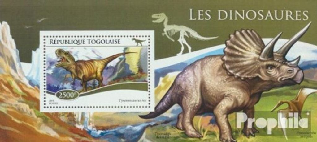 Briefmarken Togo 2015 Mi Block 1124 (kompl. Ausgabe) postfrisch Dinosaurier