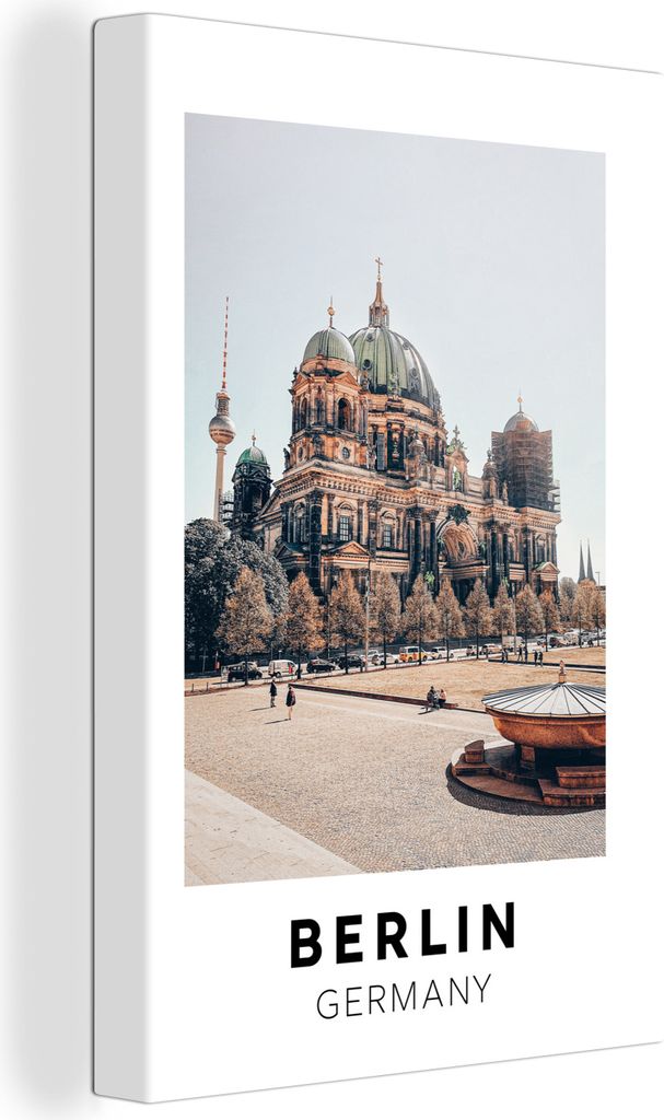 OneMillionCanvasses - Leinwandbilder - 90x140 cm, Deutschland - Berlin - Domtoren, Wandbilder Kunstdruck Wanddekoration - Foto auf Leinwand - Gem...