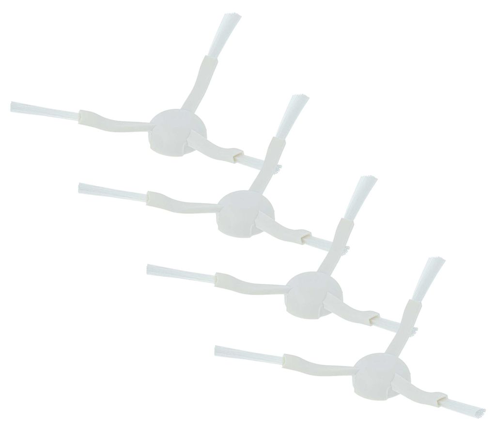 vhbw 4x Seitenbürste kompatibel mit Xiaomi Mijia 1C, STYTJ01ZHM Saugroboter - Reinigungsbürsten Set, weiß
