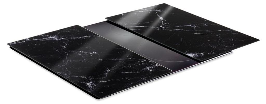 Vilde | Copripiastra per fornelli 2 pz. - 60x52 cm - Nero - Immagine del prodotto 