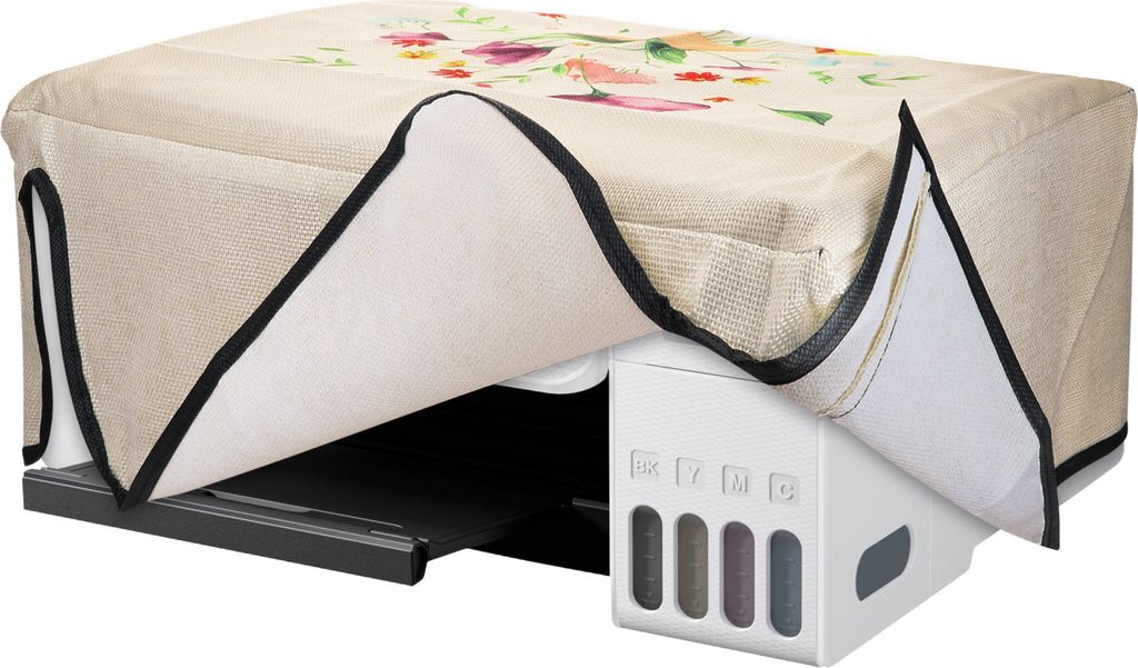 kwmobile Leinen Cover kompatibel mit Epson Eco Tank ET-2826 / 2800 Hülle - Tasche für Drucker - Staubschutzhülle Schutzhaube Schutzhülle - Altrosa