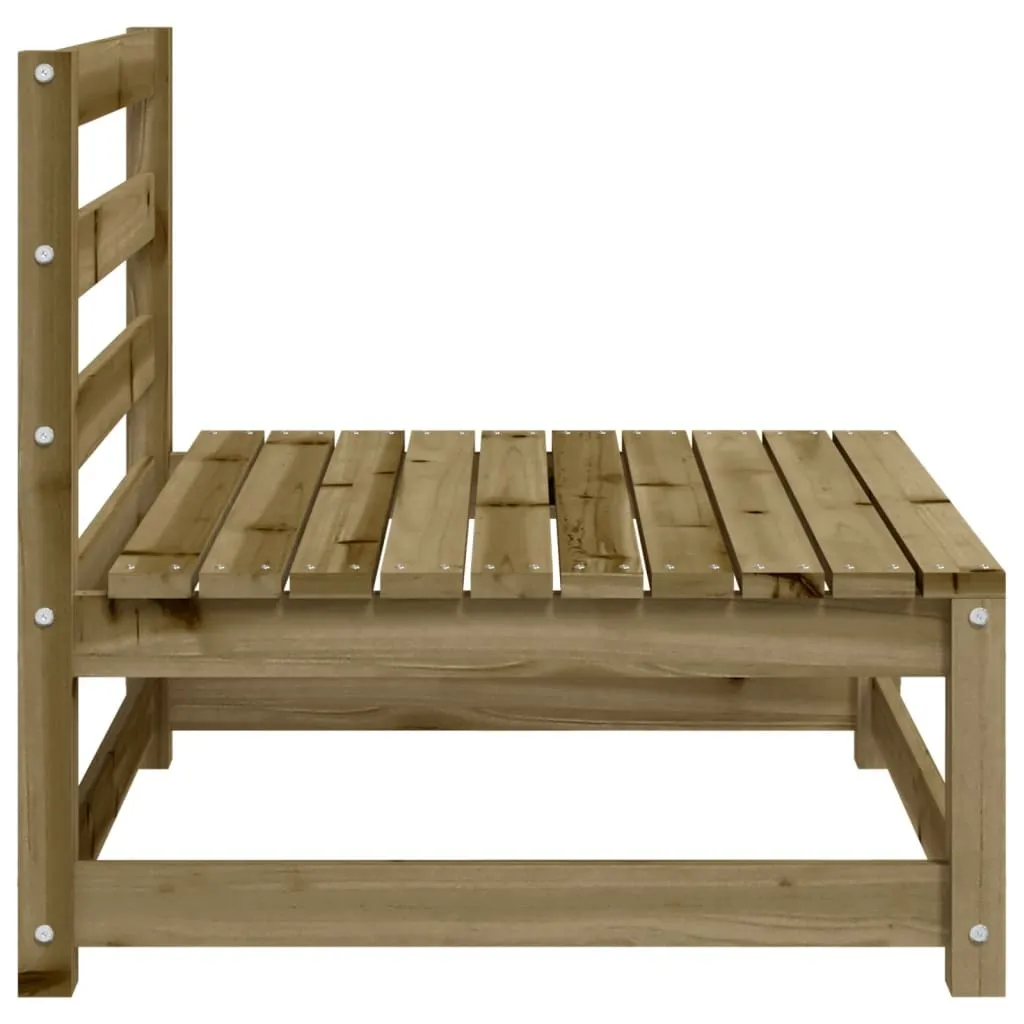 Modulo Divano Outdoor in Pino 70x70x67 | Design Nordico per Giardino - 6
