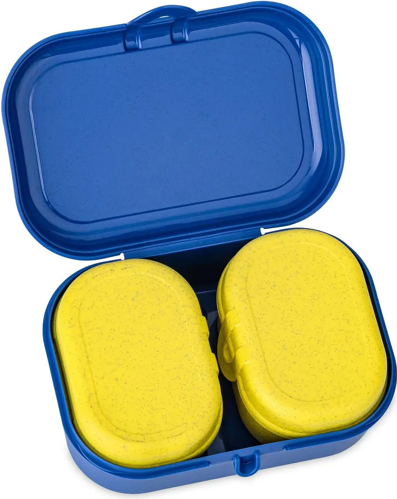 Boîte à goûter Bob l'éponge bleu Koziol Pascal avec compartiments repas - 2