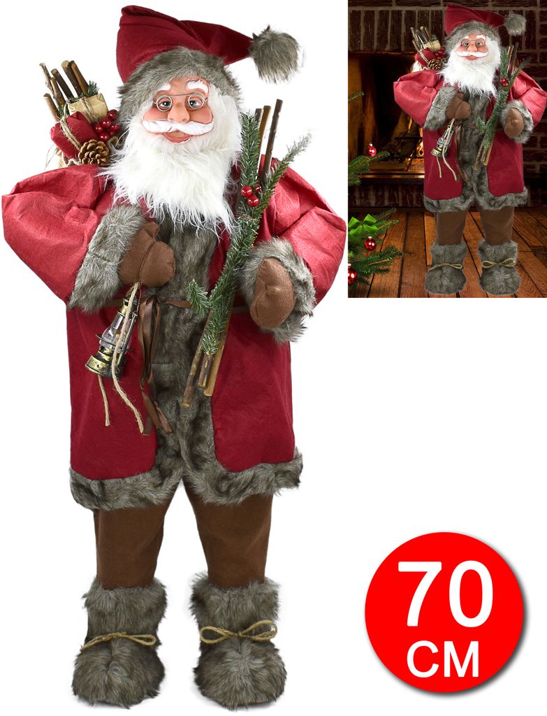 Nikolaus 70cm Weihnachtsmann Santa Claus