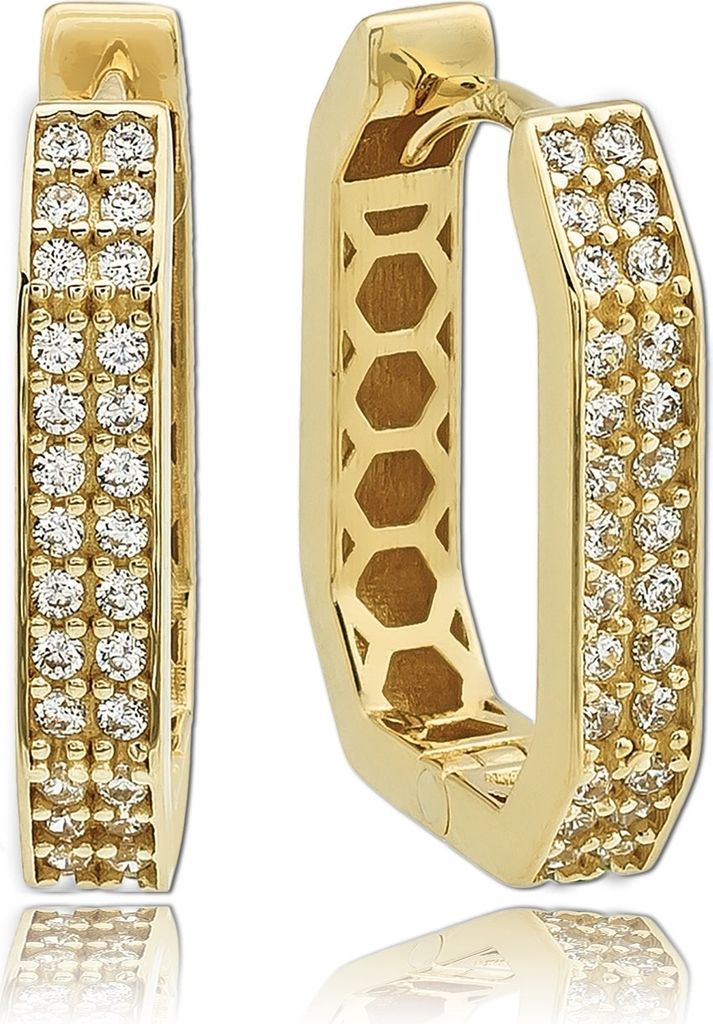 Balia Creolen Gold 333 gold, weiß Damen Schmuck BGO0115GW