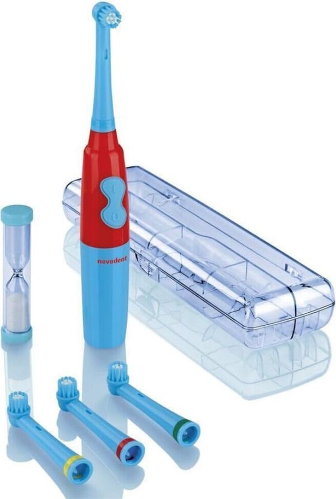 Nevadent Elektrische Kinder Zahnbürste NKZ 3 A1 Inkl. Box 4 Aufsäzte Sanduhr