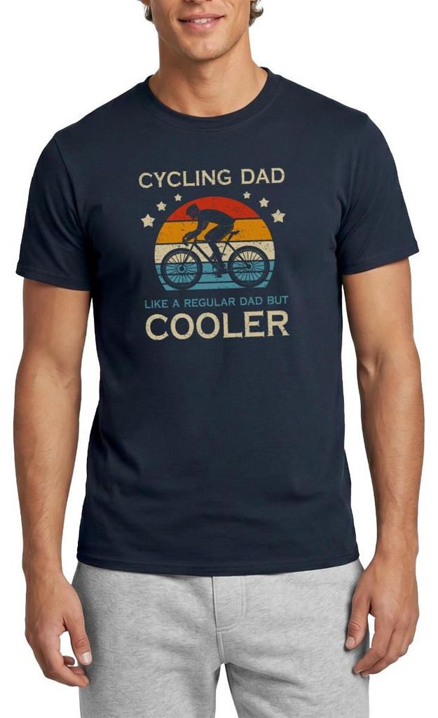 Spreadshirt Fahrrad Papa Cycling Dad Männer T-Shirt, XXL, Navy