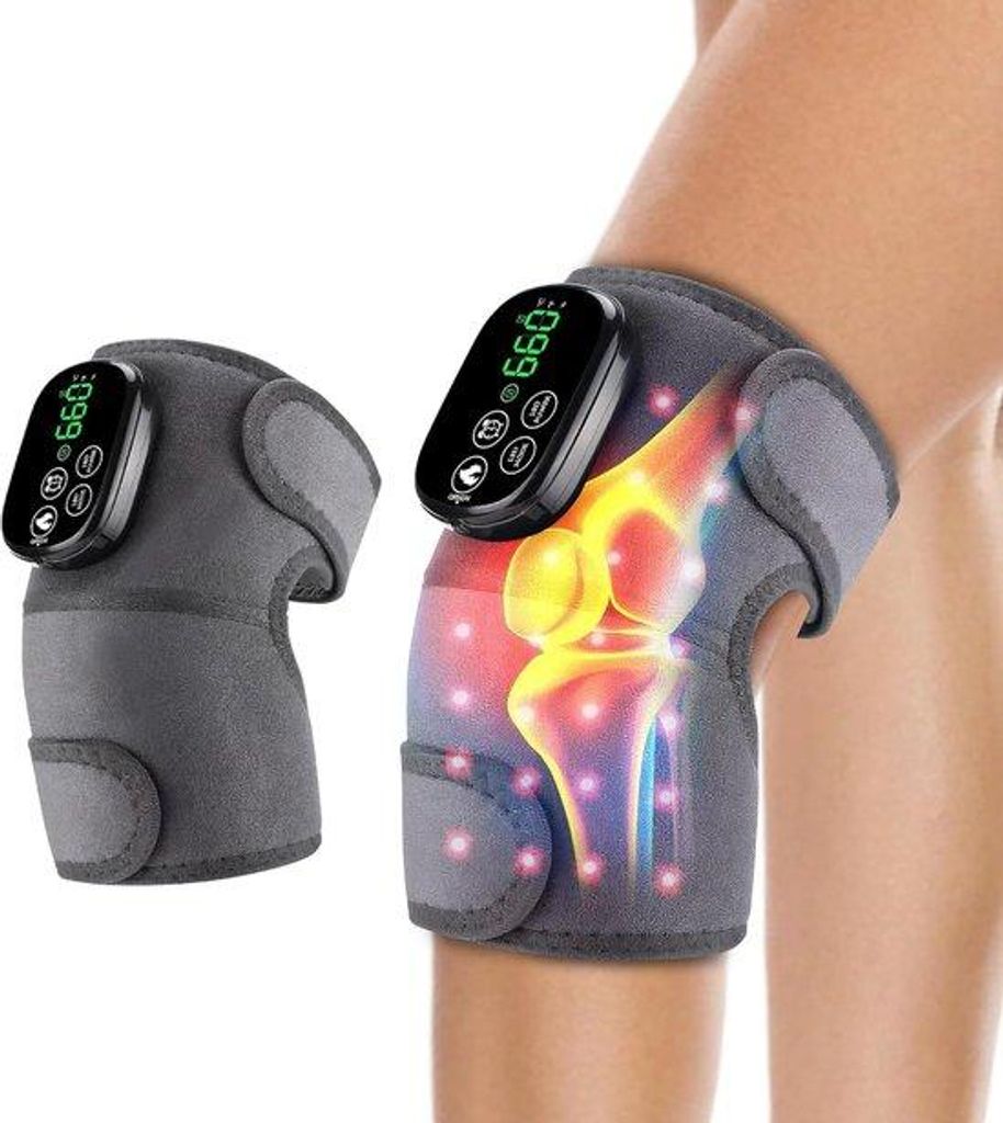 Elektrische Therapiebandage mit rotem Licht, 660 nm und Infrarot, für Knie- und Gelenkschmerzen.