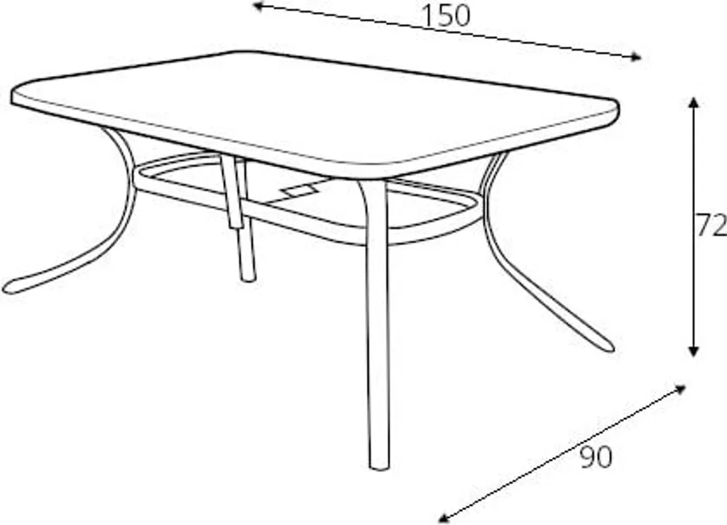 Table de jardin Mosler résistante aux UV - Table extérieure facile à laver - 8