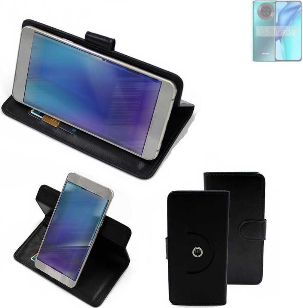 K-S-Trade Case Schutzhülle Handyhülle kompatibel mit Hafury K30 Pro Flipcase Smartphone Cover Handy Schutz Tasche Klapphülle Walletcase schwarz