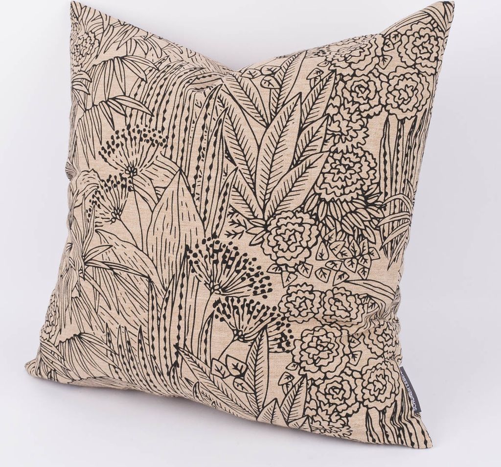 Kissenhülle Orphee Botanics natur schwarz div. Größen SCHÖNER LEBEN. Größe 80x80cm (HxB) 80x80cm (HxB) Größe