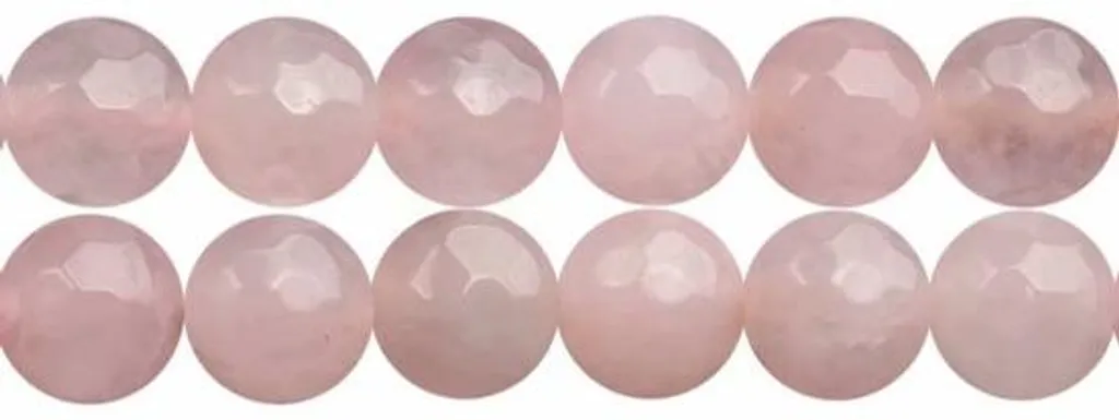 Perles quartz rose 8mm facettées pour créer vos bracelets personnalisés
