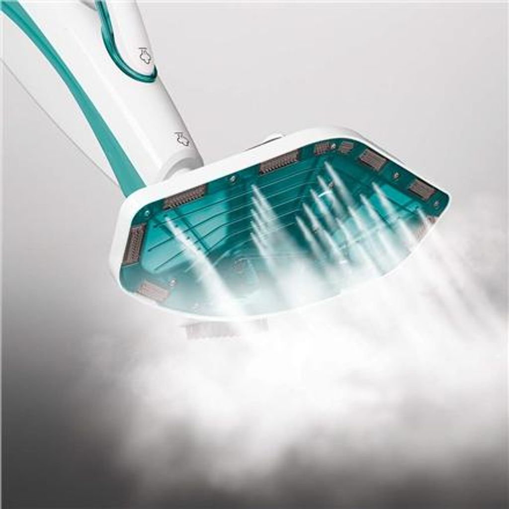 Polti Vaporetto SV450_Double, Dampfmopp, 0,3 l, Türkis, Weiß, Drehregler, 7,5 m, 1500 W