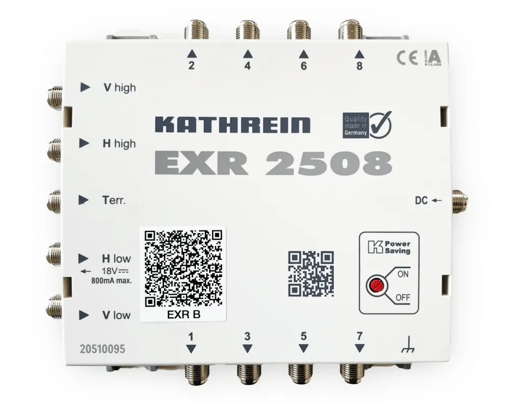 Solution signal satellite faible : multiswitch Kathrein EXR 2508 cascade