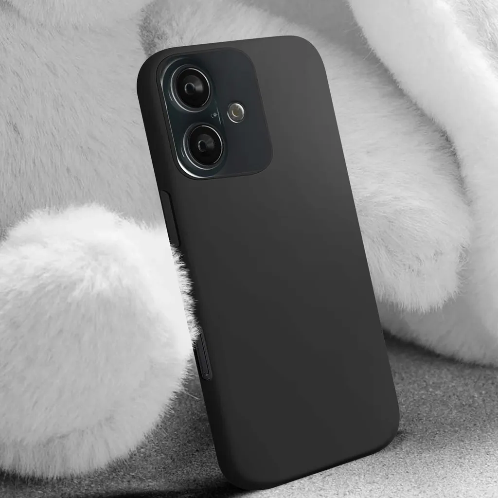 Cover Silicone iPhone 16 Plus Avizar Nero - Sottile e Protettiva - 3