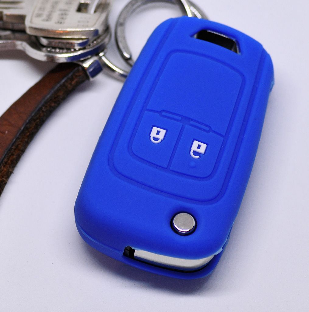 Auto Schlüssel Silikon Schutz Hülle Blau kompatibel mit Produktbild 