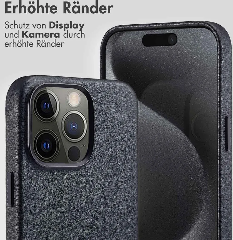 Recensione Cover Pelle iPhone 15 Pro Max Accezz MagSafe Nero Onice - 4