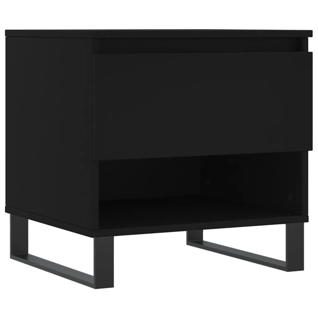 Tavolino Nero 50x46x50 cm Legno Robusto Montaggio Semplice