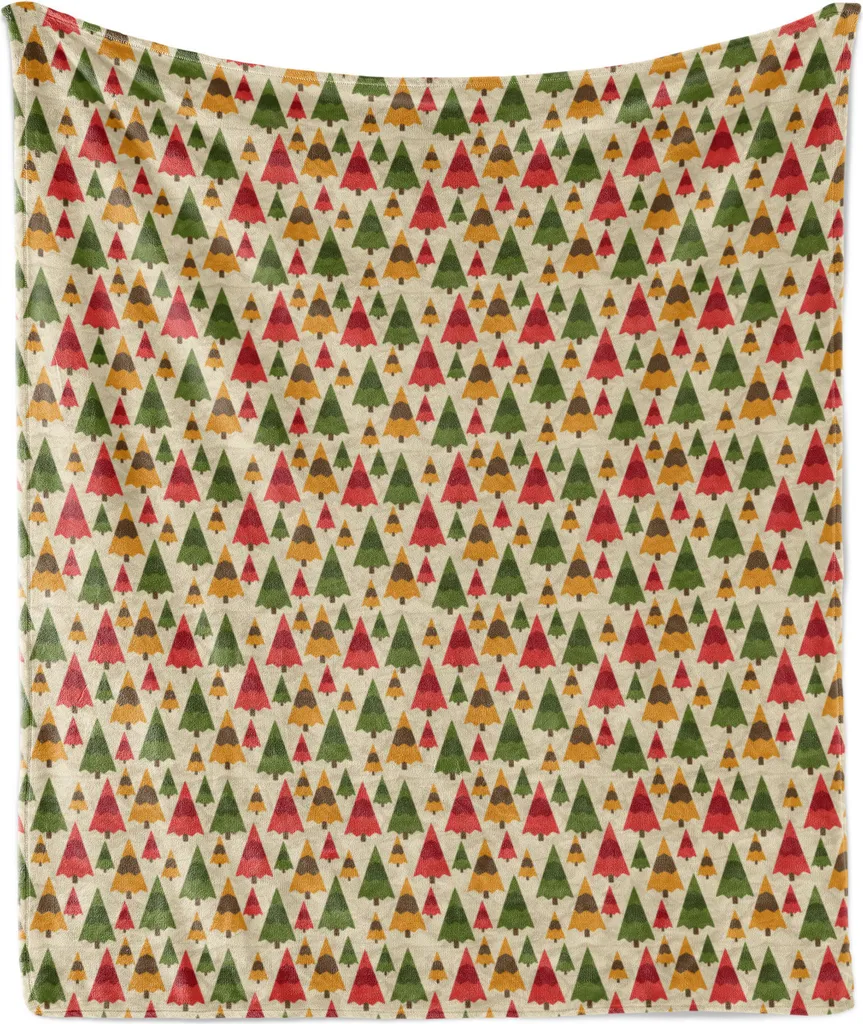 Offerta Coperta Pile 175x230cm ABAKUHAUS Waldbäume Beige Grunge