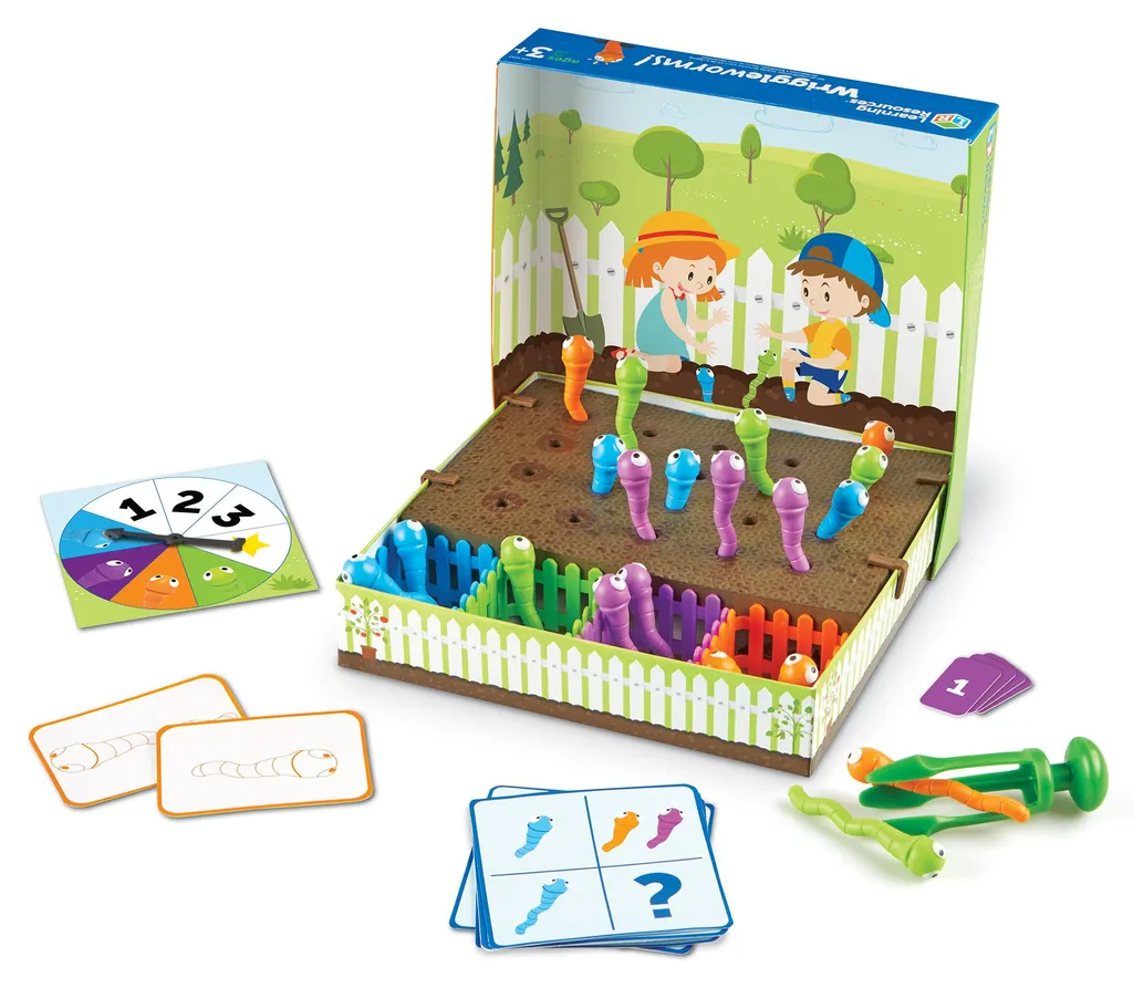 Jeu de tri et manipulation Chenilles du jardin : éveil des couleurs