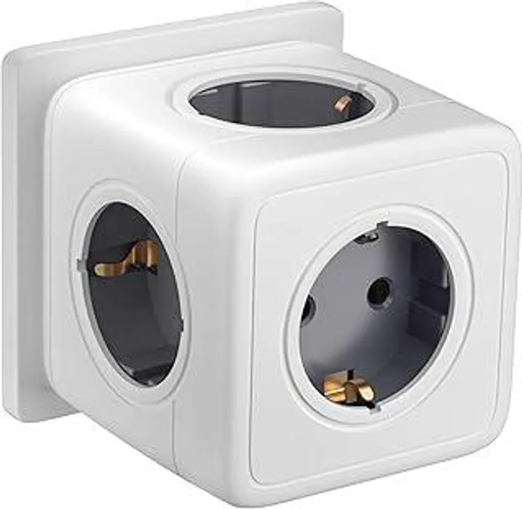 Multipresa Professionale 5 Posti 3680W con Surge Protector Bianco