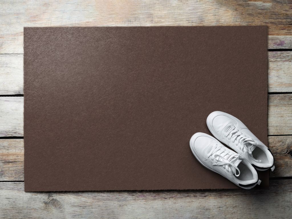 Fußmatte Aussen - Schuhmatte Haustür- Schmutzfangmatte Türvorleger - Outdoor Teppich Schmutzfänger - 60x40 cm - Kakao