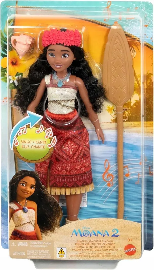 Poupée Moana 2 sonore pour rejouer le film : cadeau enfant idéal Mattel