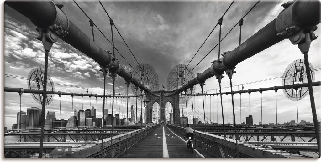 ARTland Leinwandbild Brooklyn Bridge New York III Größe: 60x30 cm
