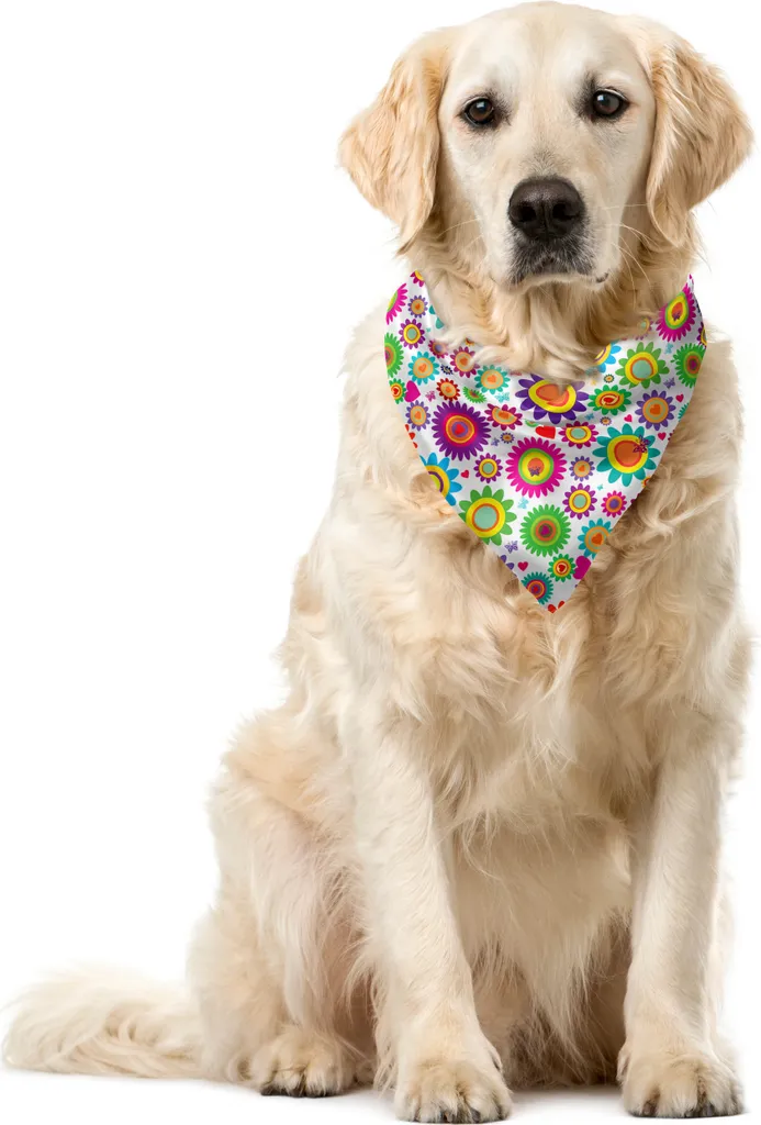 Bandana Ipoallergenica ABAKUHAUS per Cani 40x40 | Tema Fiori