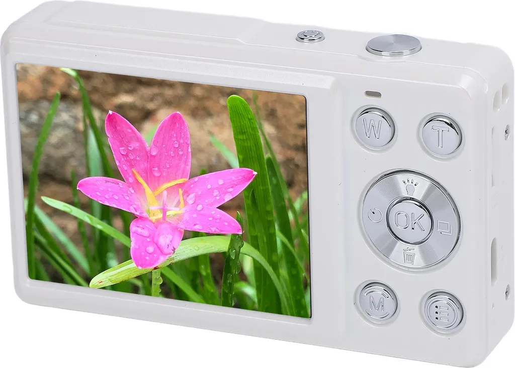 Appareil photo 4K avec Auto Focus et Zoom 18x - Design Compact Blanc