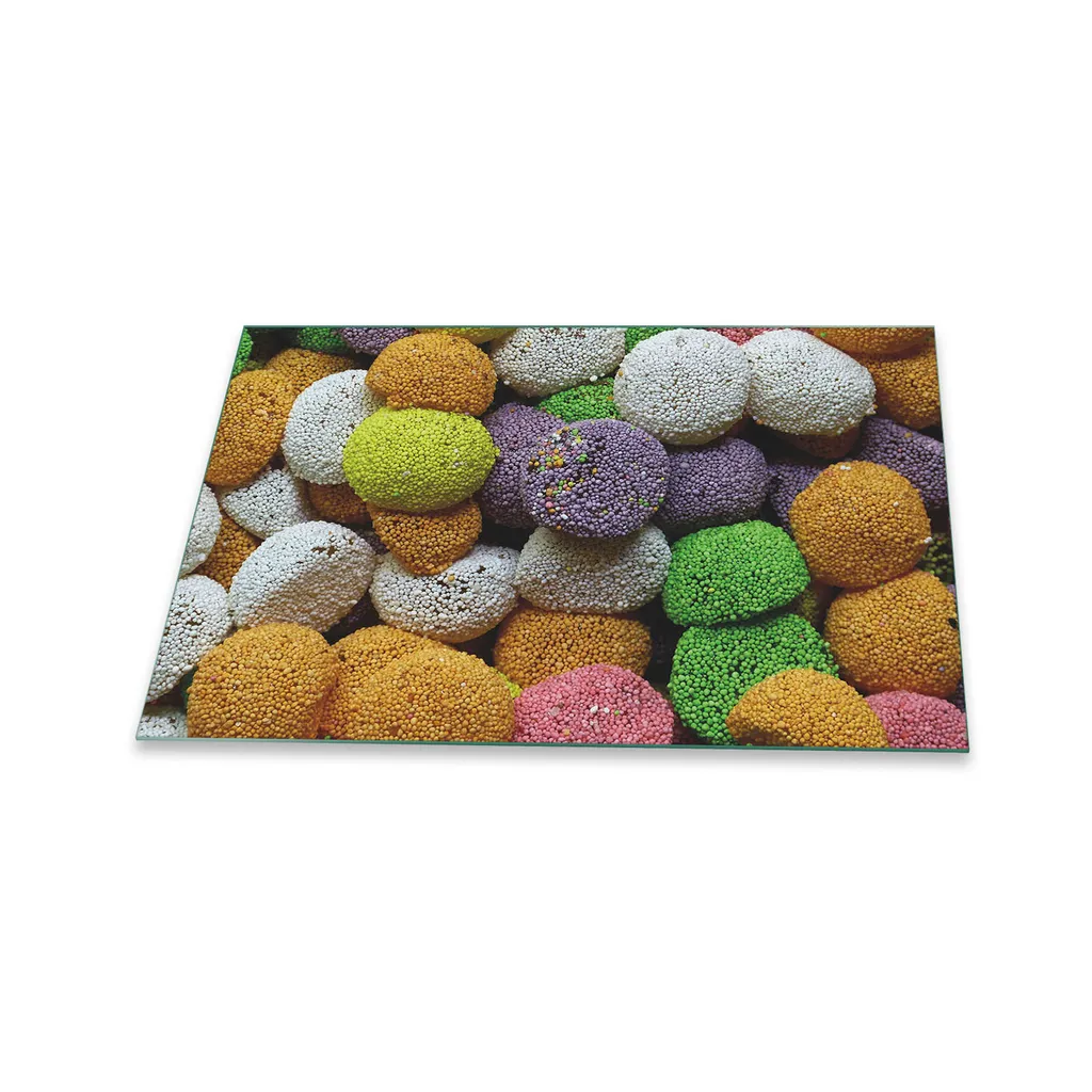 Piastra di copertura del piano cottura in ceramica 1 pezzo 80x52 Food Copertura colorata dell'alzatina in vetro